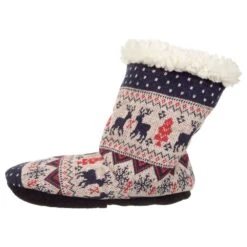 BOOTS THERMO RELAXANTS JACQUARD BLEUS -Ameublement De Maison 36 2s 014 images 36 2s 014 3