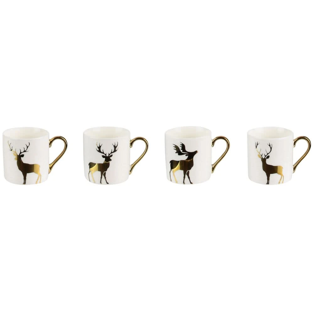 COFFRET DE 4 MINI MUGS CERF DORE 4 COFFRET DE 4 MINI MUGS CERF DORE – Image 2