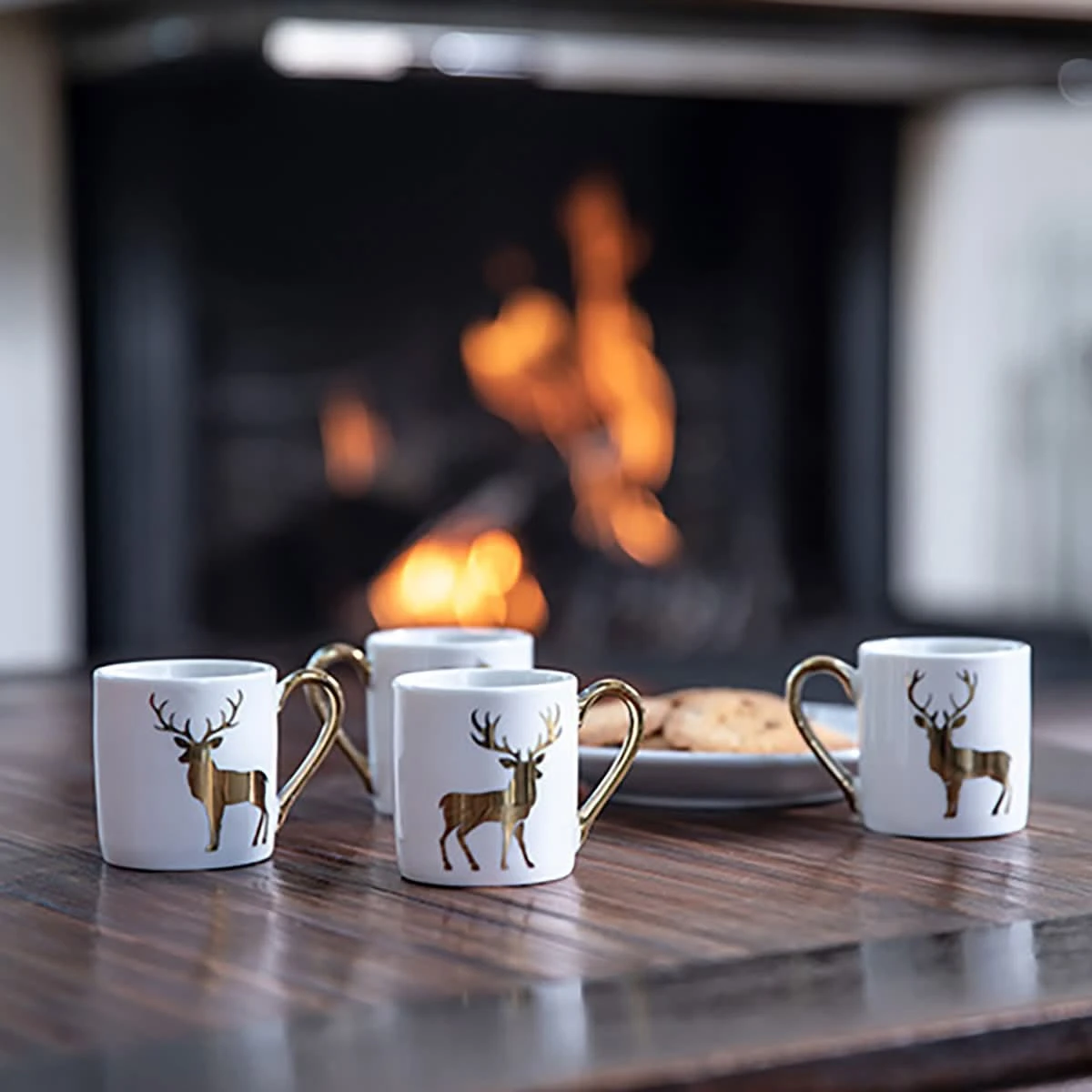 COFFRET DE 4 MINI MUGS CERF DORE 3 COFFRET DE 4 MINI MUGS CERF DORE