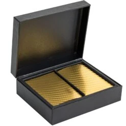 COFFRET DE 2 JEUX DE CARTES DOREES 11 COFFRET DE 2 JEUX DE CARTES DOREES -Ameublement De Maison 38 2g 004 images 38 2g 004 1