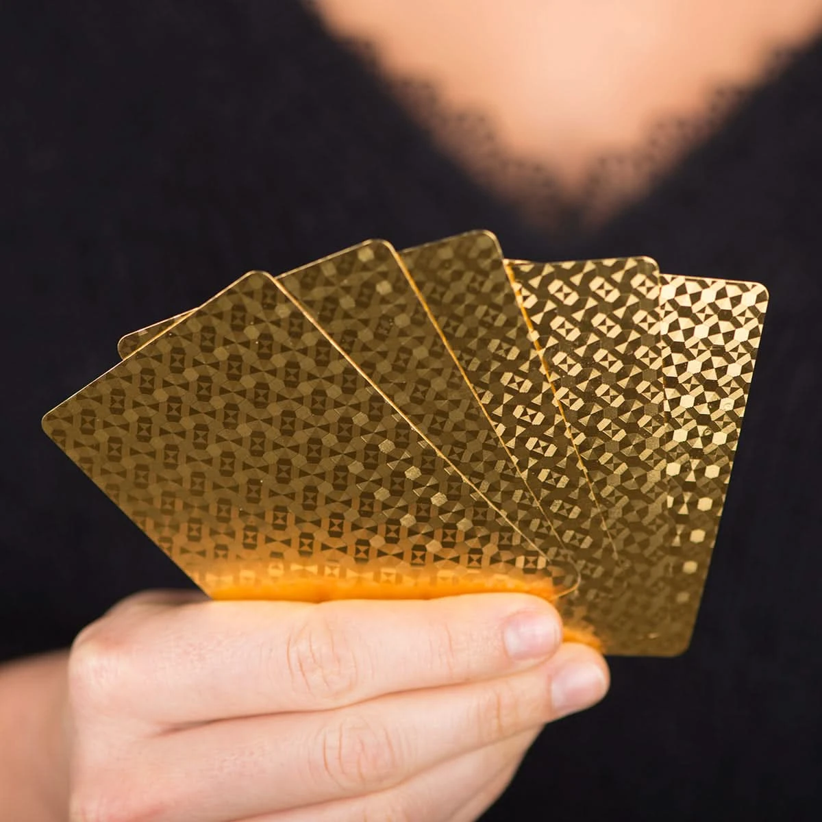 COFFRET DE 2 JEUX DE CARTES DOREES 4 COFFRET DE 2 JEUX DE CARTES DOREES – Image 2