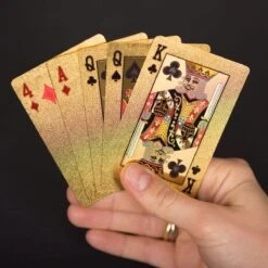 COFFRET DE 2 JEUX DE CARTES DOREES