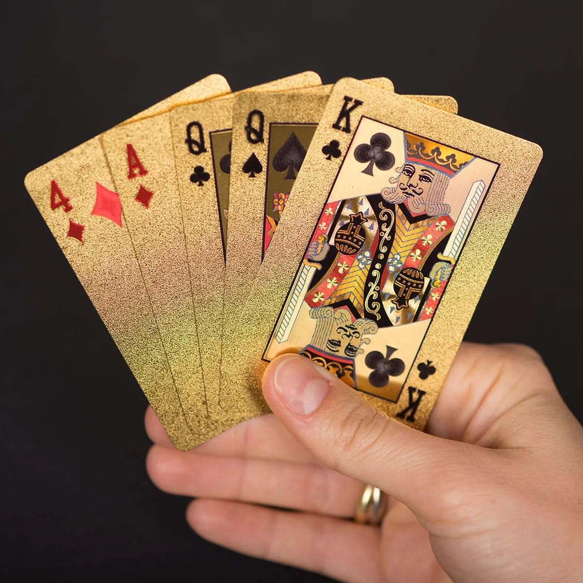 COFFRET DE 2 JEUX DE CARTES DOREES 3 COFFRET DE 2 JEUX DE CARTES DOREES