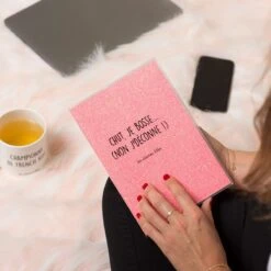 CARNET A5 PAILLETTES ROSE CHUT JE BOSSE