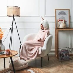 PLAID A CAPUCHE LICORNE