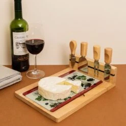 PLANCHE A FROMAGE 4 COUTEAUX FROMAGES DE FRANCE