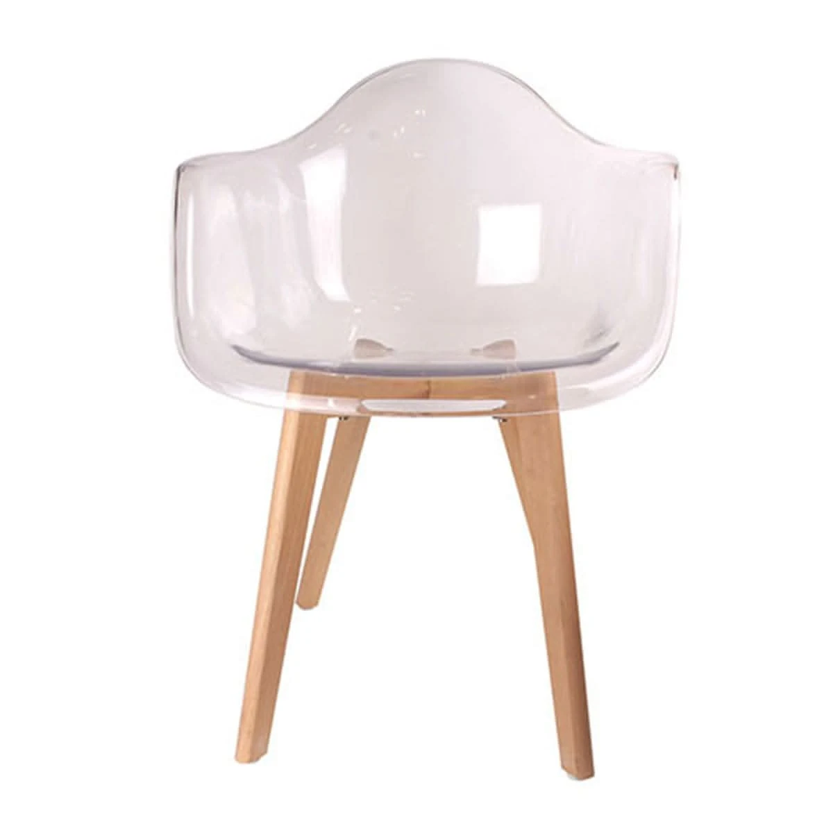 FAUTEUIL SCANDINAVE TRANSPARENT - Lot De 2 5 FAUTEUIL SCANDINAVE TRANSPARENT - Lot De 2 â Image 3