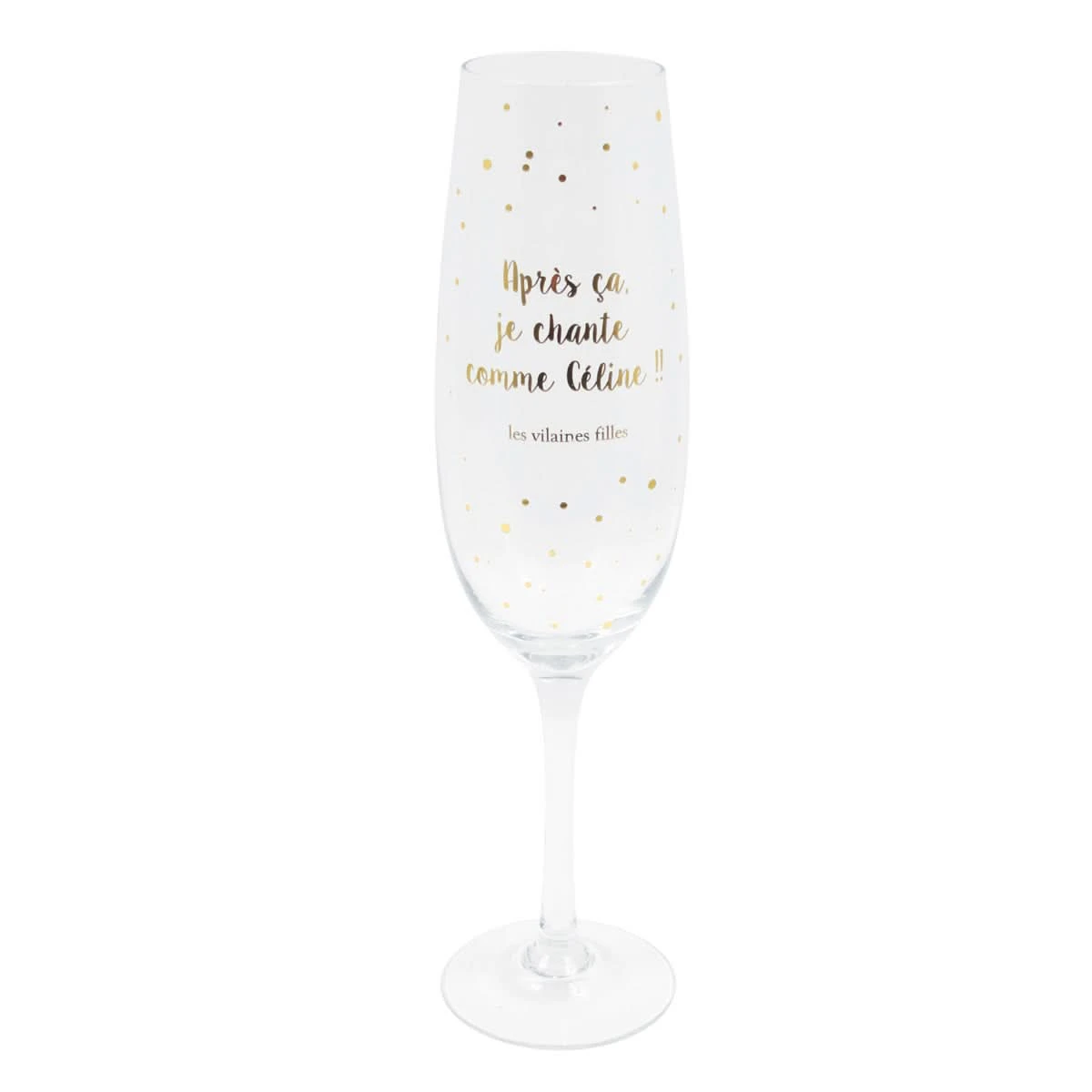 VERRE PROSECCO XL JE CHANTE COMME CELINE 4 VERRE PROSECCO XL JE CHANTE COMME CELINE – Image 2