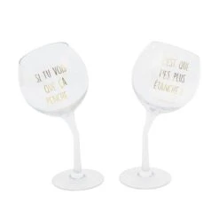 COFFRET 2 VERRES PENCHES DORES -Ameublement De Maison 39 vf 037 images 39 vf 037 1