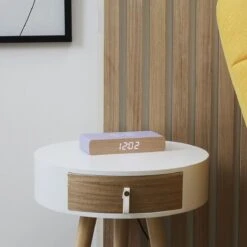 REVEIL CHARGEUR BOIS VIOLET