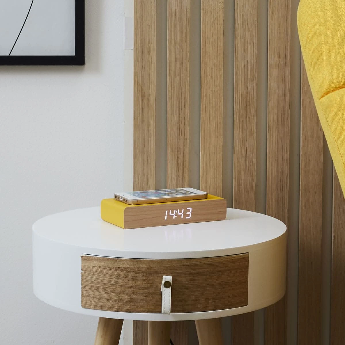 REVEIL CHARGEUR BOIS JAUNE 6 REVEIL CHARGEUR BOIS JAUNE – Image 4