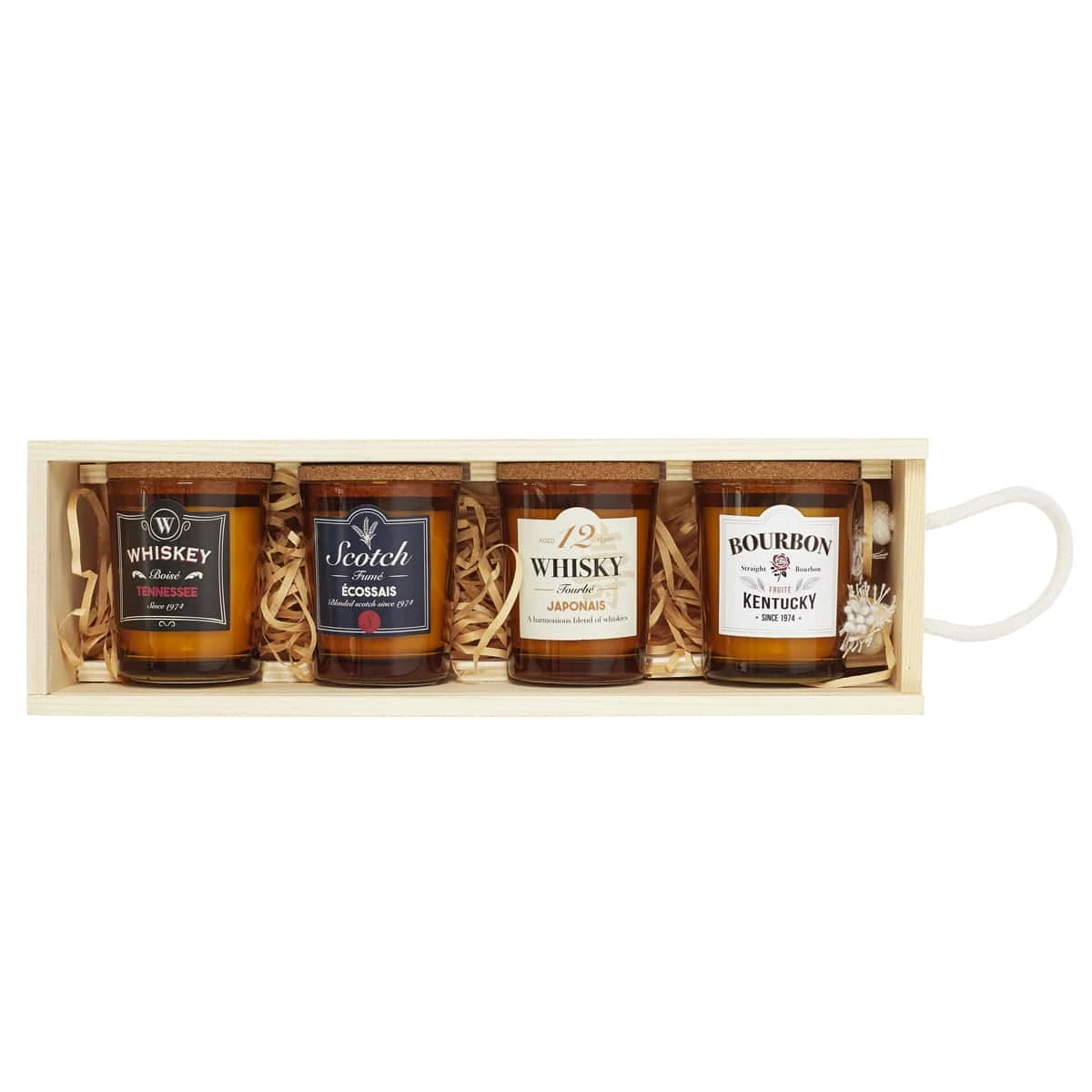 COFFRET DE 4 BOUGIES WHISKY 4 COFFRET DE 4 BOUGIES WHISKY – Image 2