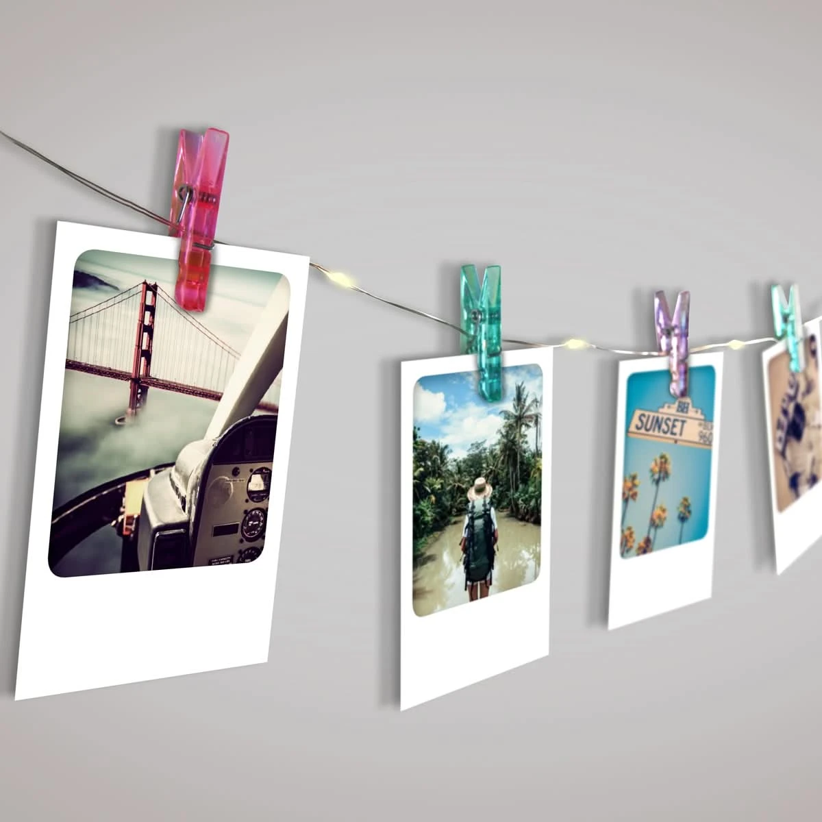 GUIRLANDE PHOTOS CLIPS IRIDESCENTE 3 GUIRLANDE PHOTOS CLIPS IRIDESCENTE