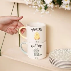 MUG DUO MAT POUSSIN CHATON