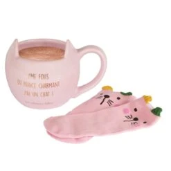 COFFRET MUG ET CHAUSSETTE CHAT -Ameublement De Maison 40 vf 026 images 40 vf 026 2