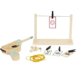 JEU PISTOLET EN BOIS LANCEUR ELASTIQUES -Ameublement De Maison 41 1e 001 1