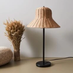 LAMPE CHAPEAU ROTIN -Ameublement De Maison 41 1l 005 images 41 1l 005 8