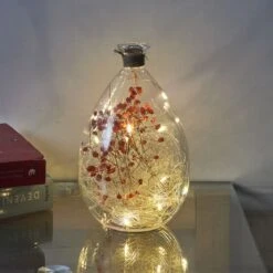 VEILLEUSE FLACON GOUTTE FLEURS SECHEES