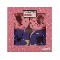 COFFRET DE 2 PAIRES DE CHAUSSETTES DONUT ASSORTIES -Ameublement De Maison 41 2Q 016 PACK01