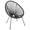 CHAISE ACAPULCO NOIR -Ameublement De Maison 42 1J 014 chaise acapulco noir