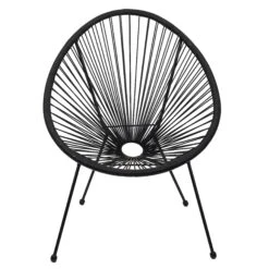 CHAISE ACAPULCO NOIR -Ameublement De Maison 42 1J 014 chaise acapulco noir 3