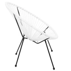 CHAISE ACAPULCO BLANC 12 CHAISE ACAPULCO BLANC -Ameublement De Maison 42 1J 016 CHAISE ACAPULCO BLANC 2