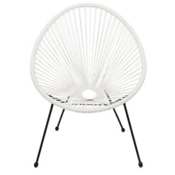 CHAISE ACAPULCO BLANC 11 CHAISE ACAPULCO BLANC -Ameublement De Maison 42 1J 016 CHAISE ACAPULCO BLANC 3