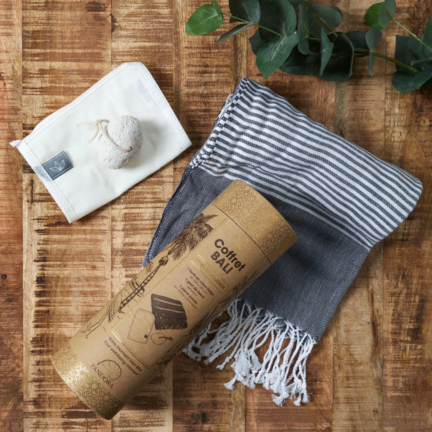 COFFRET FOUTA BALI INDIGO 3 COFFRET FOUTA BALI INDIGO