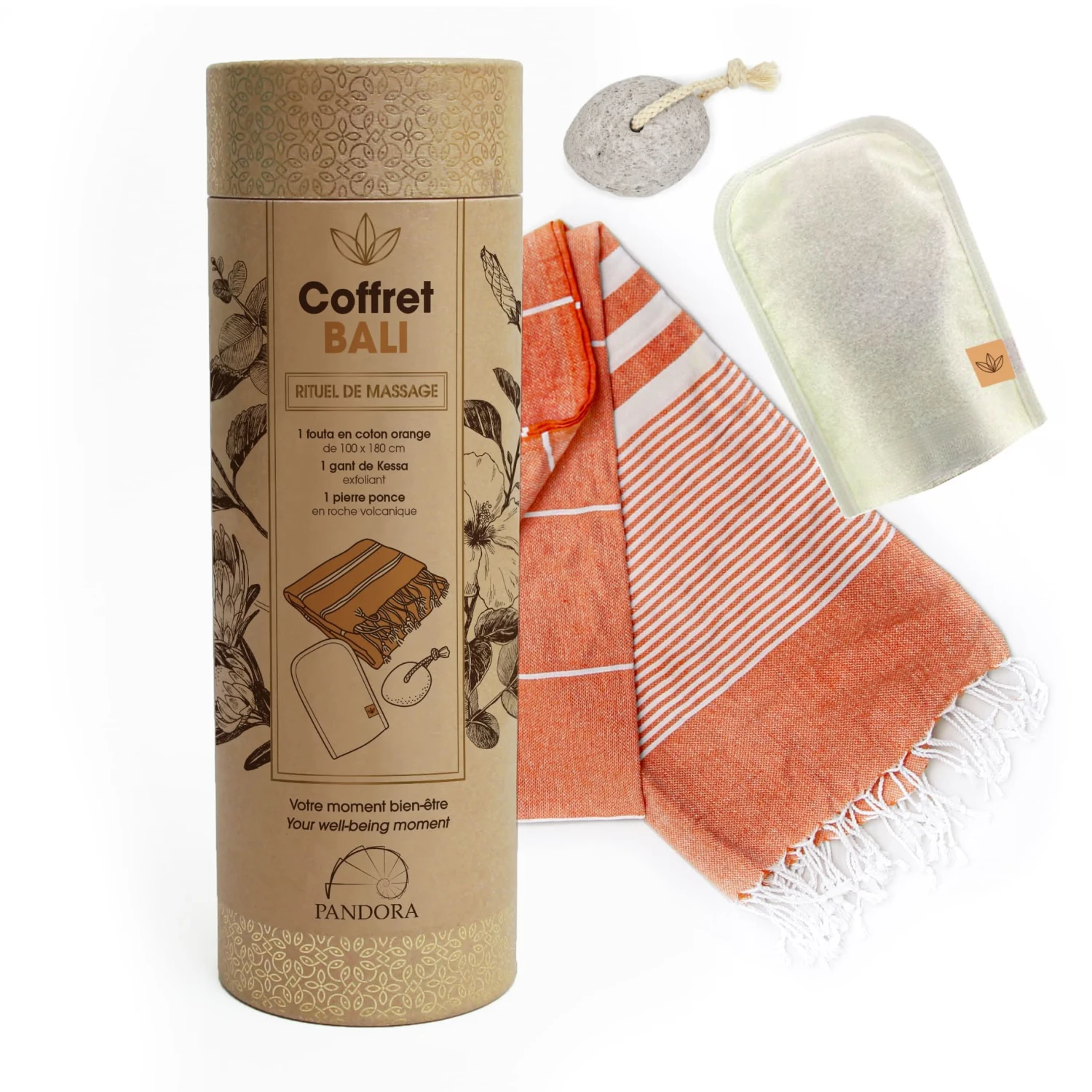 COFFRET FOUTA BALI ORANGE 5 COFFRET FOUTA BALI ORANGE – Image 3