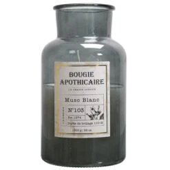 BOUGIE APOTHICAIRE MUSC BLANC 25 CM -Ameublement De Maison 42 2H 014 GLOBAL