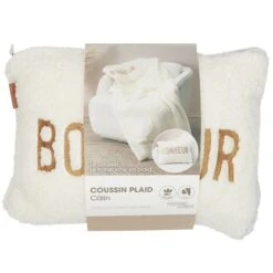 COUSSIN PLAID CALIN 13 COUSSIN PLAID CALIN -Ameublement De Maison 42 2H 048 PACK coussin plaid calin 1