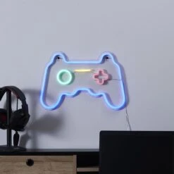 LAMPE EFFET NEON LED MANETTE DE JEU