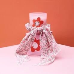 BOUGIE CHOUCHOU FLOWER POWER ROSE -Ameublement De Maison 43 1H 003 bougie chouchou flower power 4