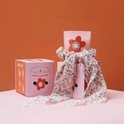 BOUGIE CHOUCHOU FLOWER POWER ROSE -Ameublement De Maison 43 1H 003 bougie chouchou flower power 5