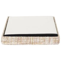 POUF PLIABLE TWEED BEIGE 13 POUF PLIABLE TWEED BEIGE -Ameublement De Maison 43 1H 020 pouf pliable tweed beige 3