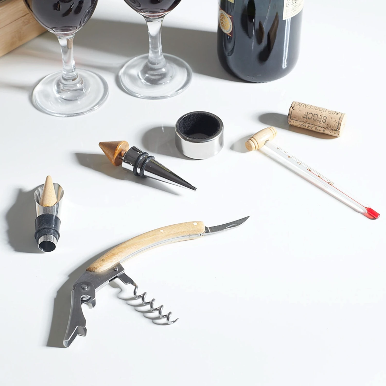 COFFRET 5 ACCESSOIRES VIN MEILLEUR PAPA 3 COFFRET 5 ACCESSOIRES VIN MEILLEUR PAPA