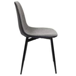 CHAISES MEMPHIS GRIS ET NOIR - Lot De 4 -Ameublement De Maison HD0001 VISU03