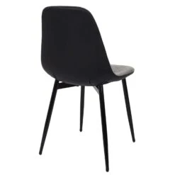 CHAISES MEMPHIS GRIS ET NOIR - Lot De 4 -Ameublement De Maison HD0001 VISU05