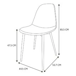 CHAISES MEMPHIS GRIS ET NOIR - Lot De 4 -Ameublement De Maison HD0001 VISU20