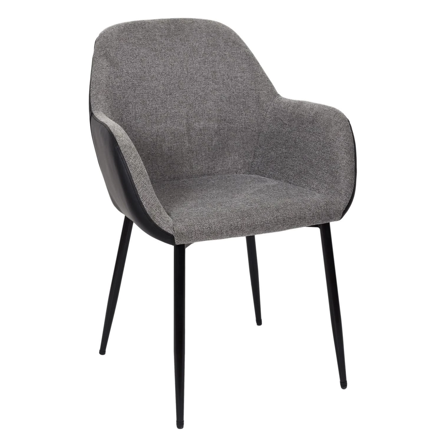 FAUTEUIL MEMPHIS GRIS ET NOIR - Lot De 2 4 FAUTEUIL MEMPHIS GRIS ET NOIR - Lot De 2 – Image 2
