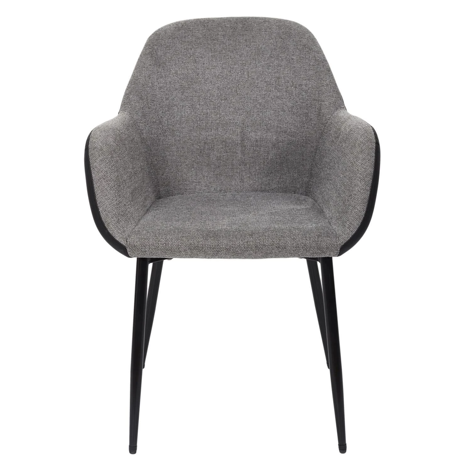 FAUTEUIL MEMPHIS GRIS ET NOIR - Lot De 2 5 FAUTEUIL MEMPHIS GRIS ET NOIR - Lot De 2 – Image 3