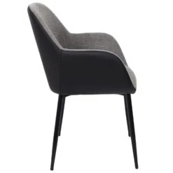 FAUTEUIL MEMPHIS GRIS ET NOIR - Lot De 2 11 FAUTEUIL MEMPHIS GRIS ET NOIR - Lot De 2 -Ameublement De Maison HD0004 fauteuil memphis gris et noir 4