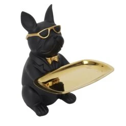 DECO VIDE-POCHES BOULEDOGUE NOIRE -Ameublement De Maison HD1300 VISU01