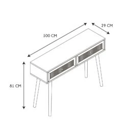 CONSOLE BALI 2 TIROIRS -Ameublement De Maison HD5132 CONSOLE BALI 2 TIROIRS 5