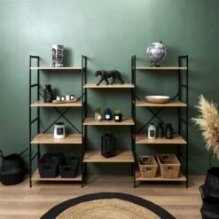 ETAGERE INDUS BOIS ET METAL