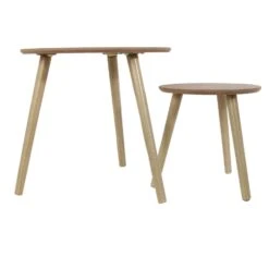 TABLE GIGOGNE BOIS RONDE X2 -Ameublement De Maison HD6148 TABLEGIGOGNEBOISRONDEX2 2