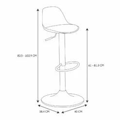 TABOURET DE BAR ISAK NOIR - Lot De 2 -Ameublement De Maison HD6215 TABOURETDEBARISAKNOIR