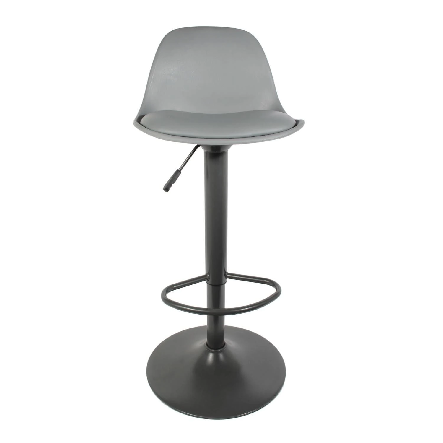 TABOURET DE BAR ISAK GRIS - Lot De 2 5 TABOURET DE BAR ISAK GRIS - Lot De 2 – Image 3