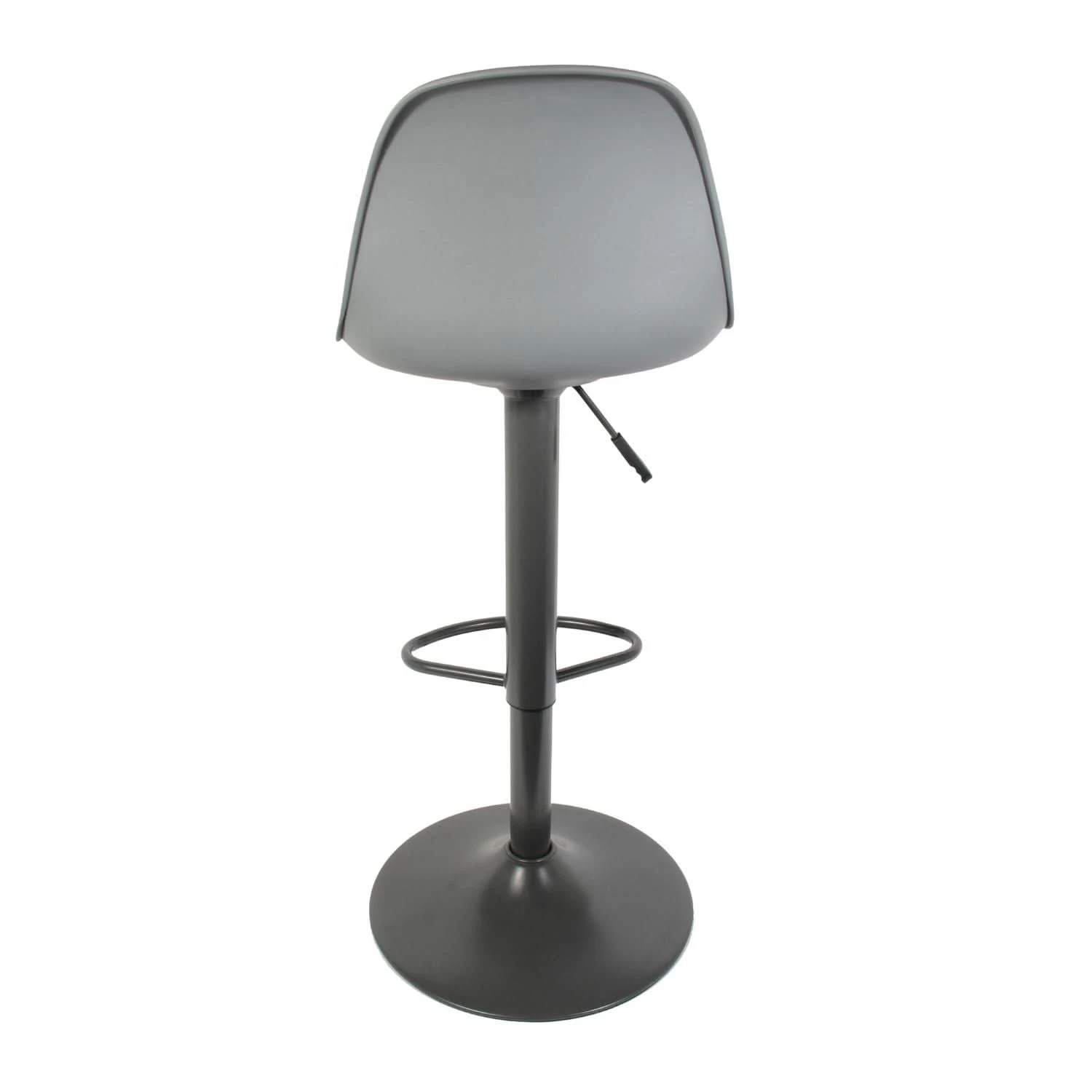 TABOURET DE BAR ISAK GRIS - Lot De 2 6 TABOURET DE BAR ISAK GRIS - Lot De 2 – Image 4