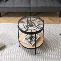 TABLE D APPOINT HORLOGE 50.5X50.5X49CM